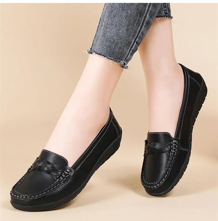 Genuine Leather Women Flats -
