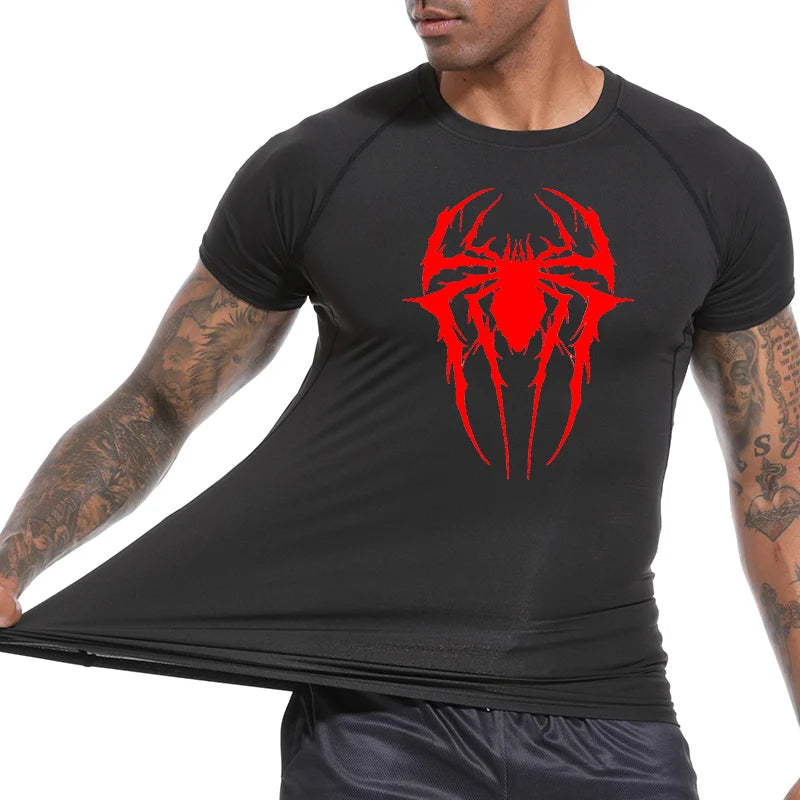Spider Graphic Compression Shirts for Men -