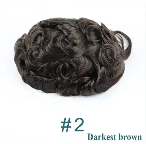 Achieve a seamless look with this natural hairline lace front male wig—ash blonde to brown shades, breathable 100% human hair, featuring lace & PU cap for a comfortable, realistic fit! -