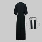 Modigirl Wedding Prom Evening Gown Party Slit Maxi Dresses for Woman 2025 New Lace Up Gold Button Womens Black Autumn Long Dress -