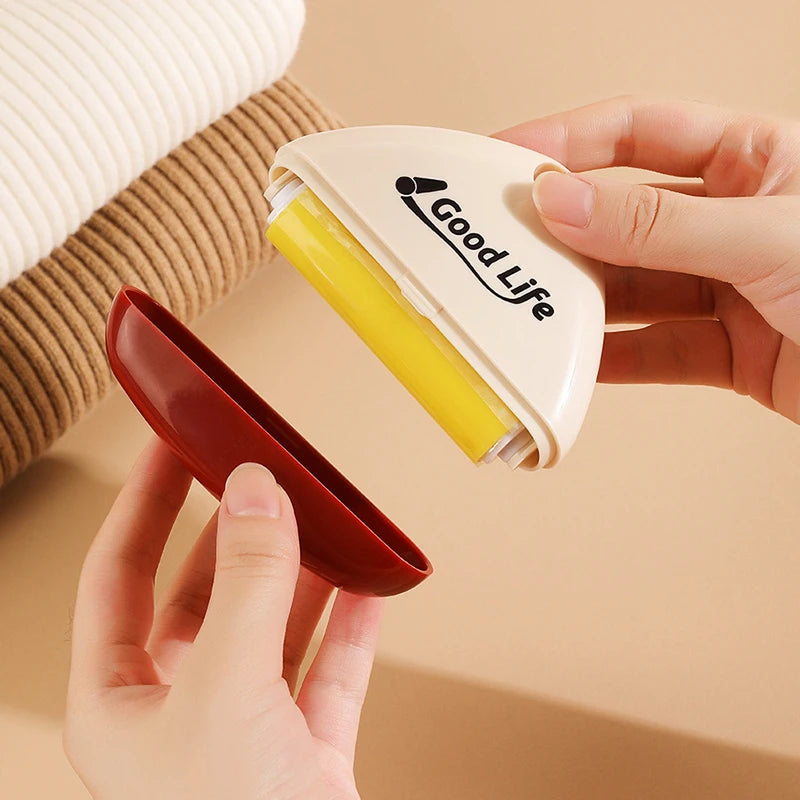 Effortlessly remove pet hair from clothes with this washable, reusable sticky roller—ideal for keeping your garments clean and fur-free! -