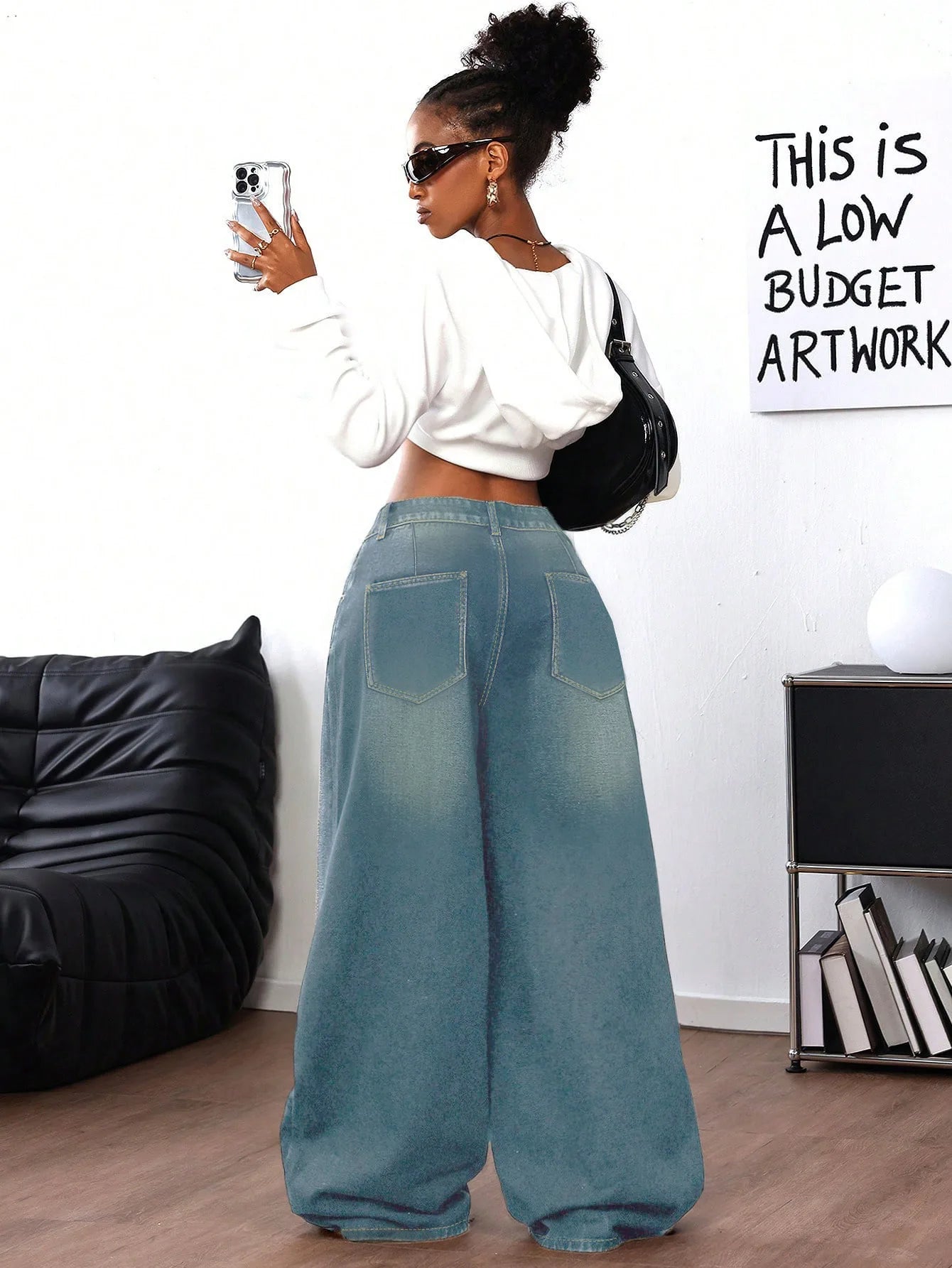 Stay cool and comfy in these trendy baggy jeans for women! -