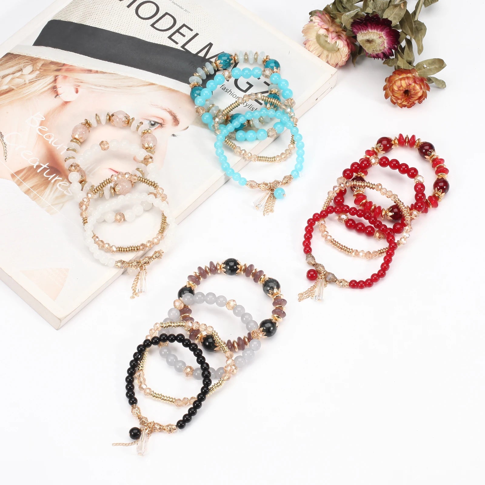 Stackable Bead Bracelets -
