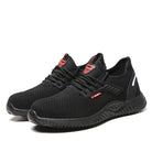 Braided safety shoes for men with steel toe protection, bump-proof, breathable, comfortable, lightweight, durable and safe. -