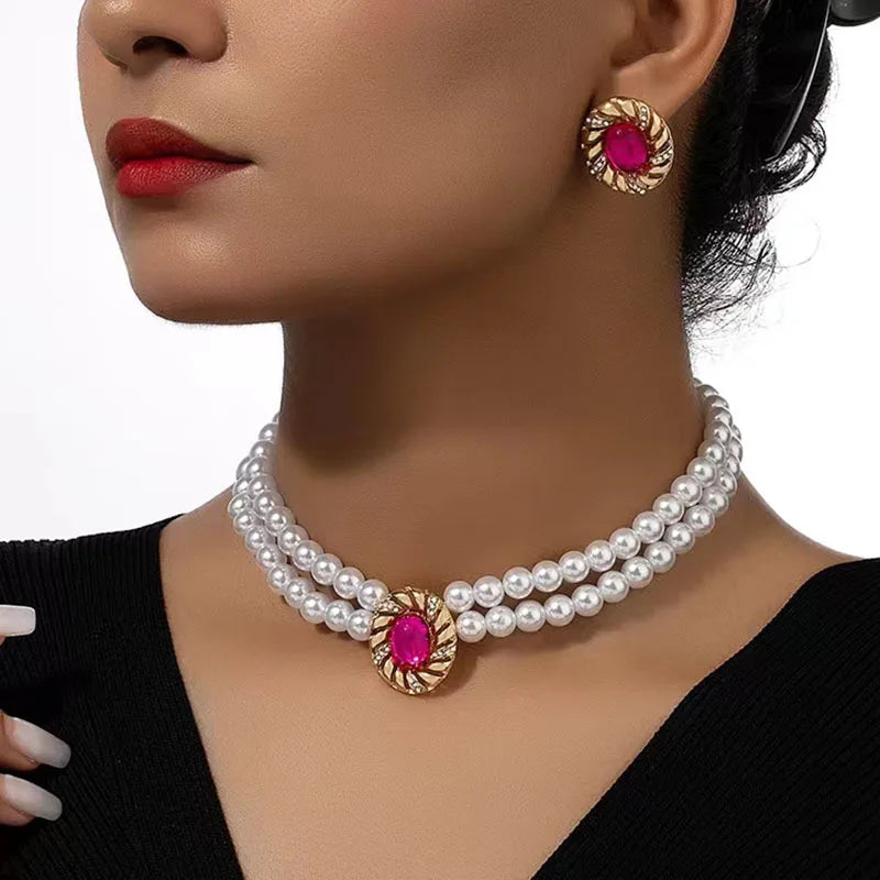 Necklace Rhinestone Pendant -