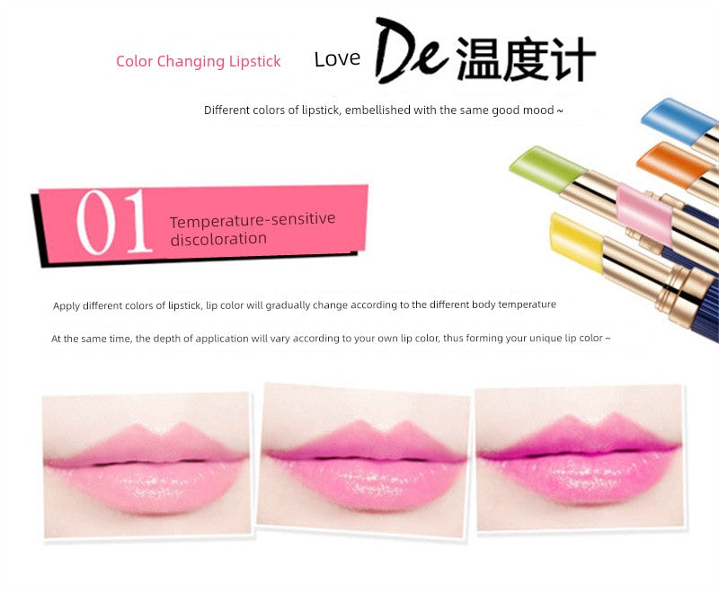 Weimeixiu Life Makeup Plant Color-Changing Lipstick Nourishing Moisturizing No Stain on Cup Not Easy to Fade Pregnant Women Can Use Lipstick -