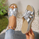 2025 Women's Orthopedic Sandals Open Toe Retro Wedge Casual Flat Slippers Anti-slip Thick Sole -