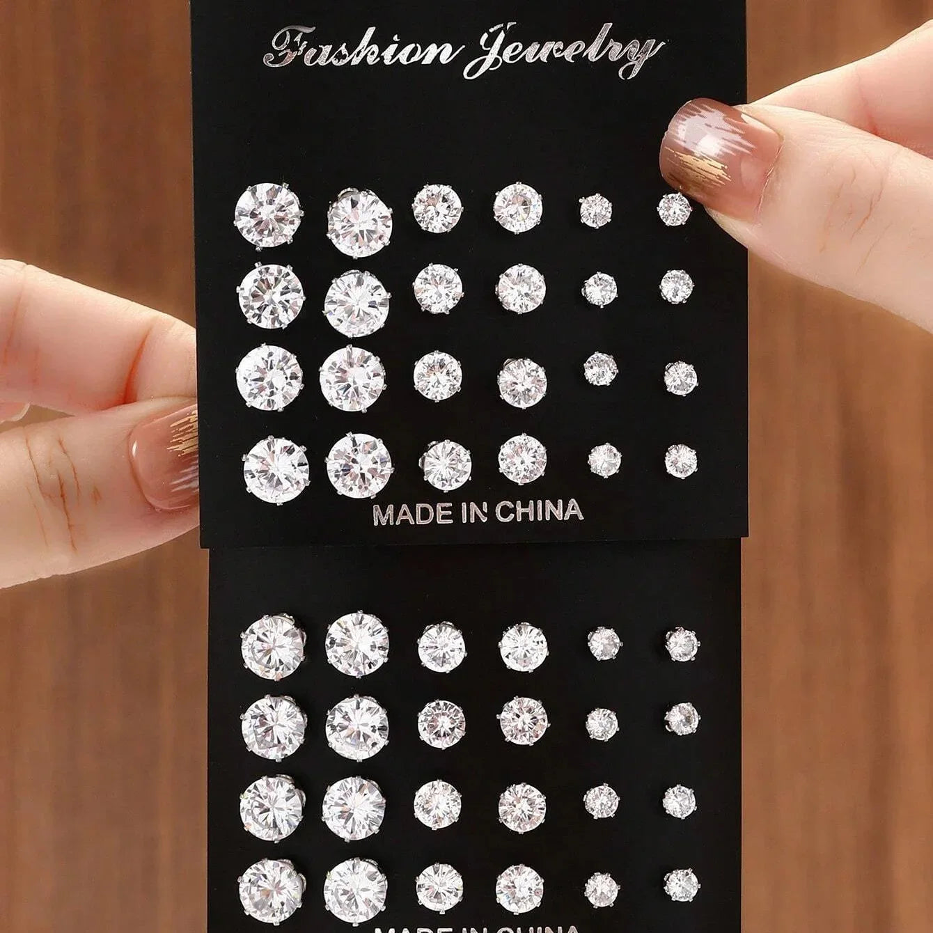 12 Pairs Of Luxurious, Simple, Shiny, And Caring Zirconia Decorative Earrings -