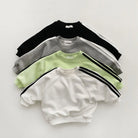 Keep your little one stylish and comfy with this cool two-piece baby suit—featuring a letter-printed zip-up top and matching leisure sports pants! -