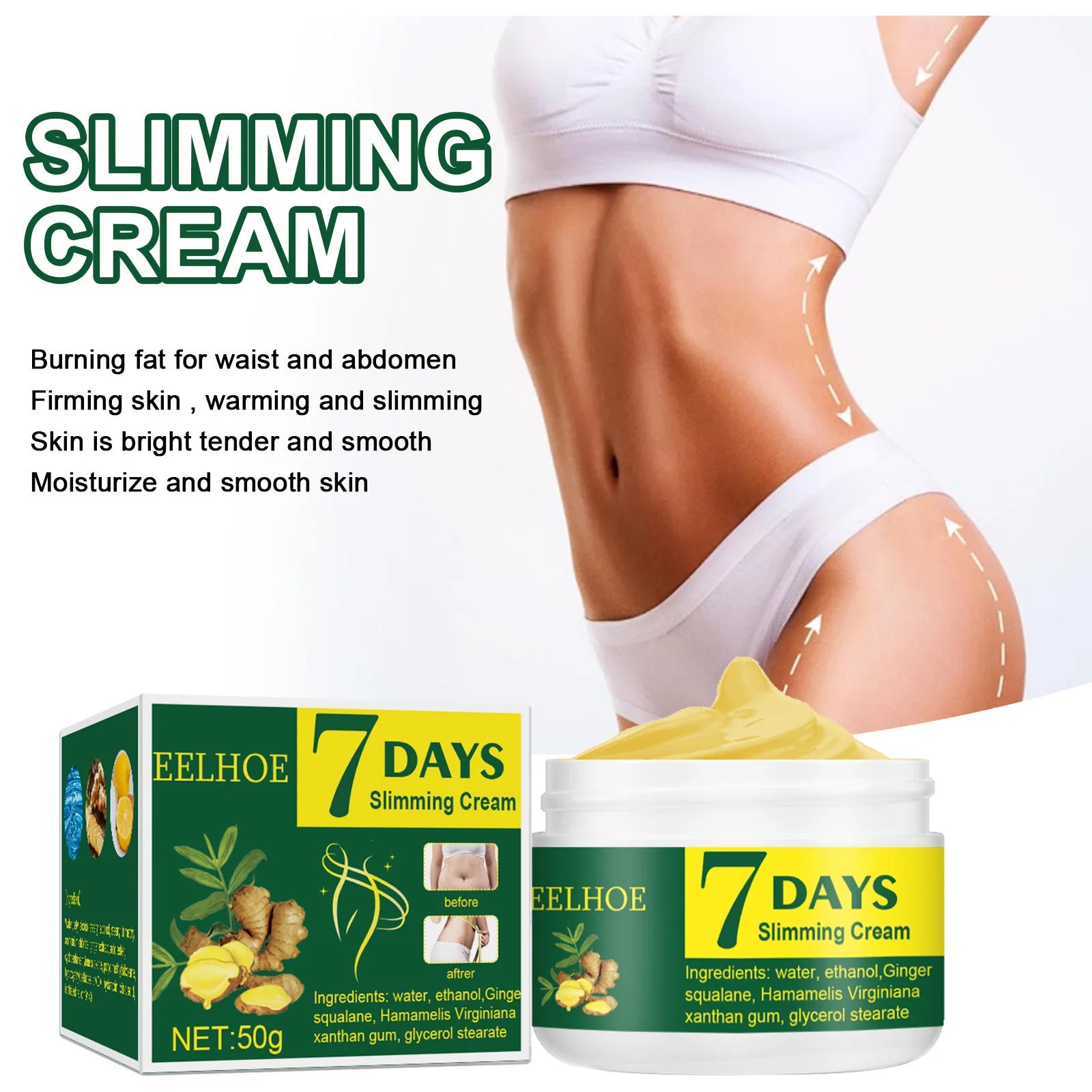 7 Days Weight Loss Cream Dissolve Fat Abdominal Arms Legs Body 30g -