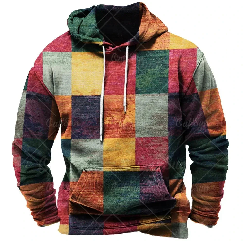 Men's Plaid Hoodie -