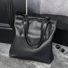 Soft Leather Tote Bag for Men Japanese Korea Style Business Casual Street Handbag Male Large Capacity Zipper Laptop Underam Bags -