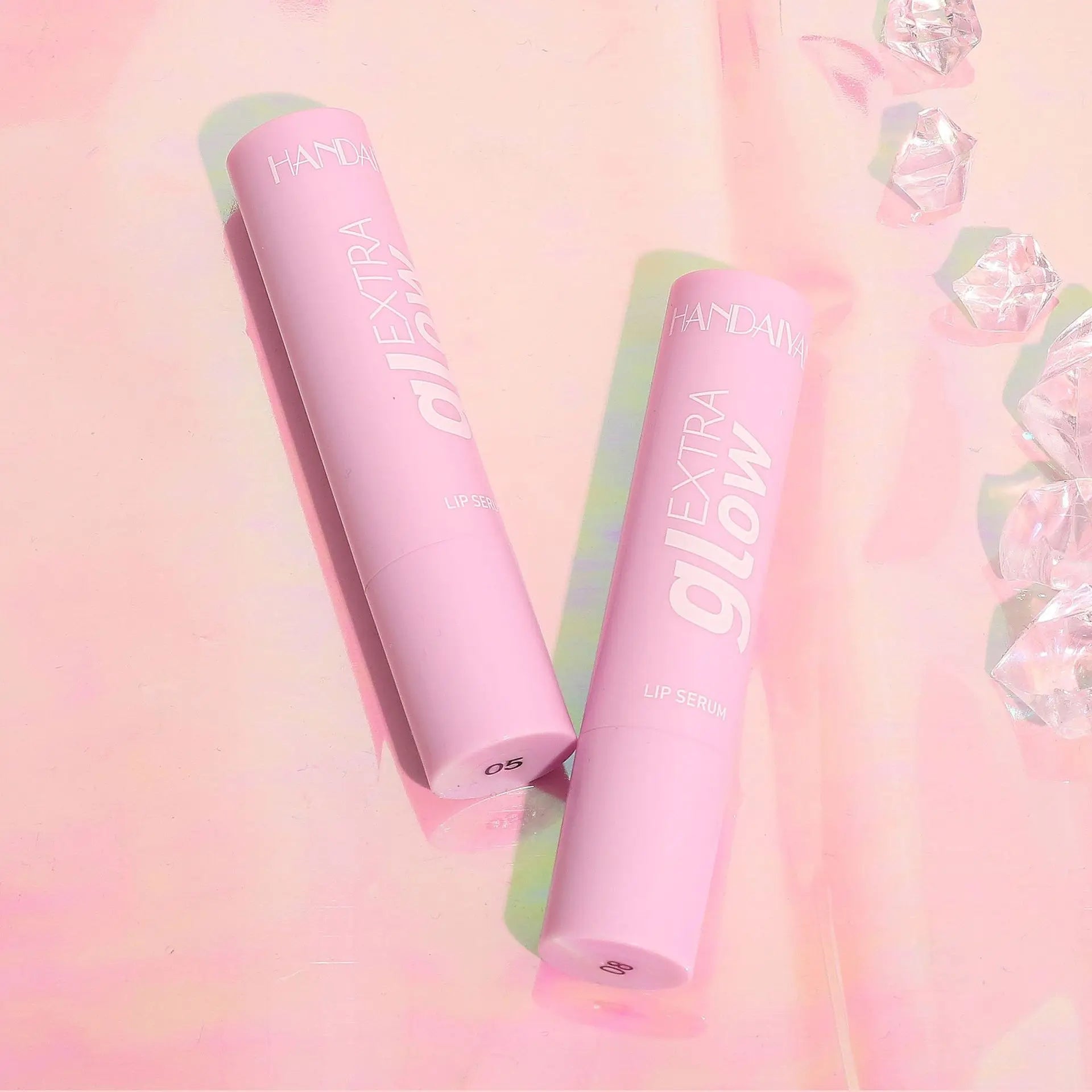 Handaiyan Long Lasting Lipstick Waterproof Moisturizing MIrror Watery Jelly Lip Stick Lip Plumper Lip Balm Makeup -
