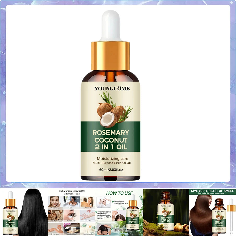 Rosemary Hair Oil Improve Hair Loss And Nourishes Strengthen Hair Roots Scalp Treatment Hair Care -