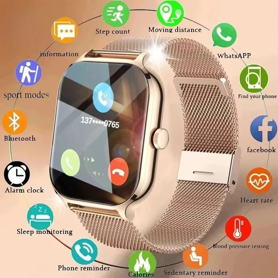 Smart Watches for Men with Bluetooth Call & Fitness Tracker - Android & iPhone Compatible -