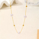 Simple Pearl Beads Necklace -
