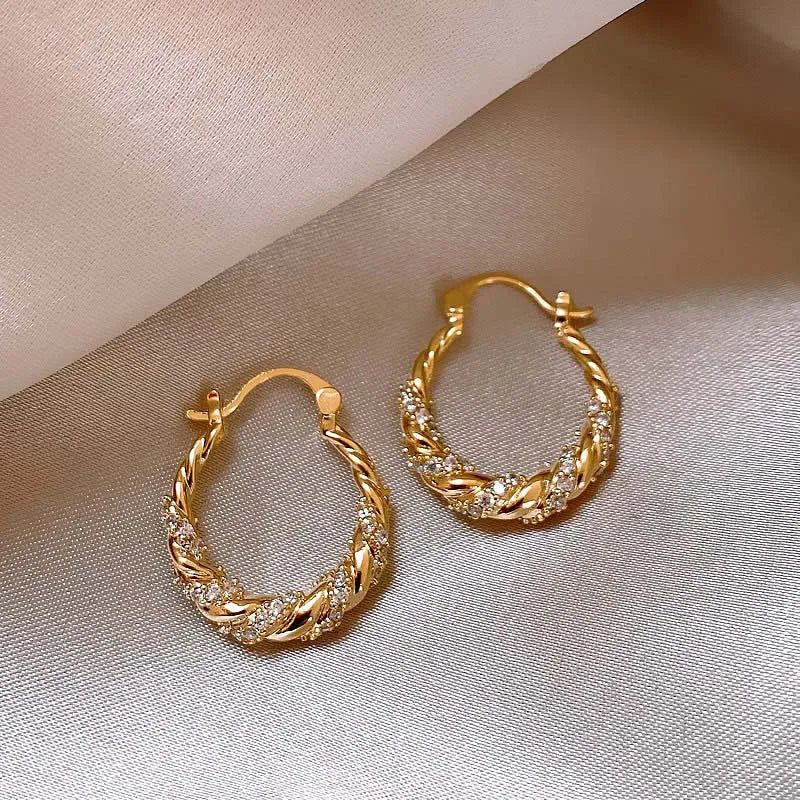 Twisted Hoop Earrings -