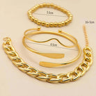 4pcs Cuban Chain Bracelets -