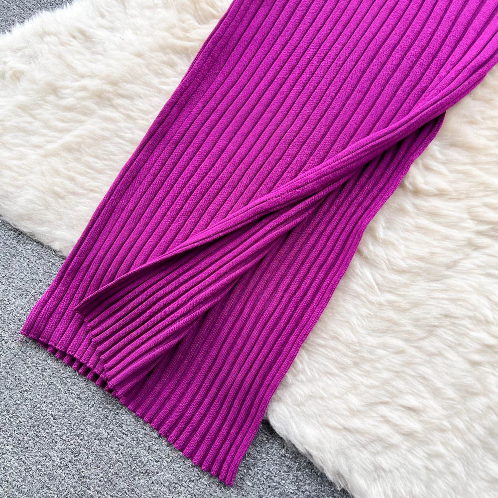 Knitted Dress Slim Fit -