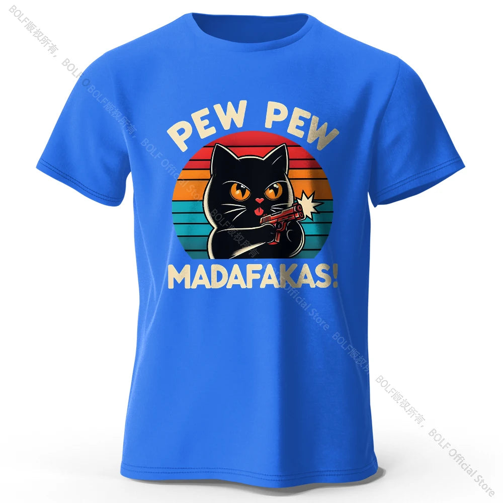 Cute Hand-Drawn Cat T-Shirt -
