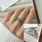 Sterling Silver Hollow Out Rings -