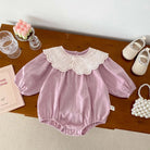 Dress your newborn in adorable style with this fashionable lace baby romper bodysuit—soft, comfy, and perfect for special moments! -