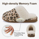 Evshine Women Plush Cotton Slippers Winter Indoor Warm Soft House Slipper Comfort Memory Foam Slides Outdoor Fur Fuzzy Flat Shoe -