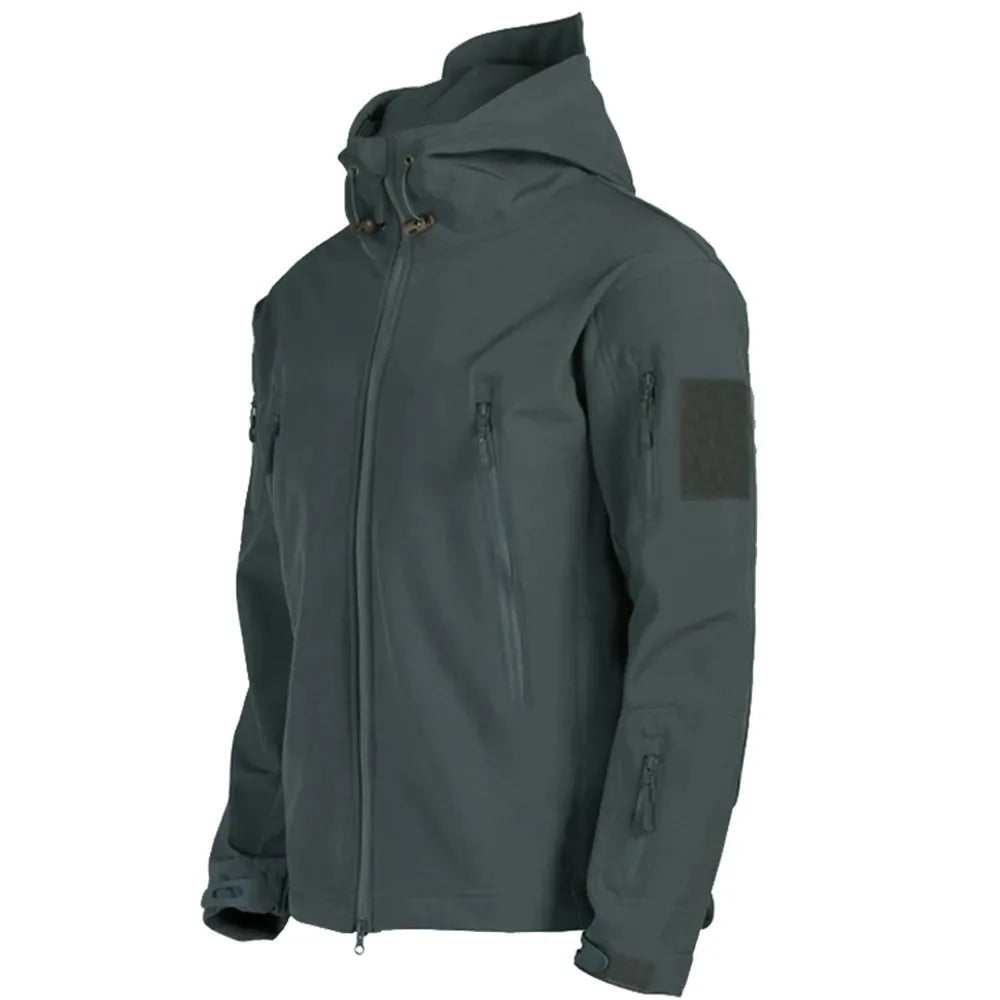 Stay prepared for any weather conditions with this tactical windproof and waterproof jacket for men. This versatile and durable jacket is perfect for outdoor activities and ensuring optimal protection from the elements. -