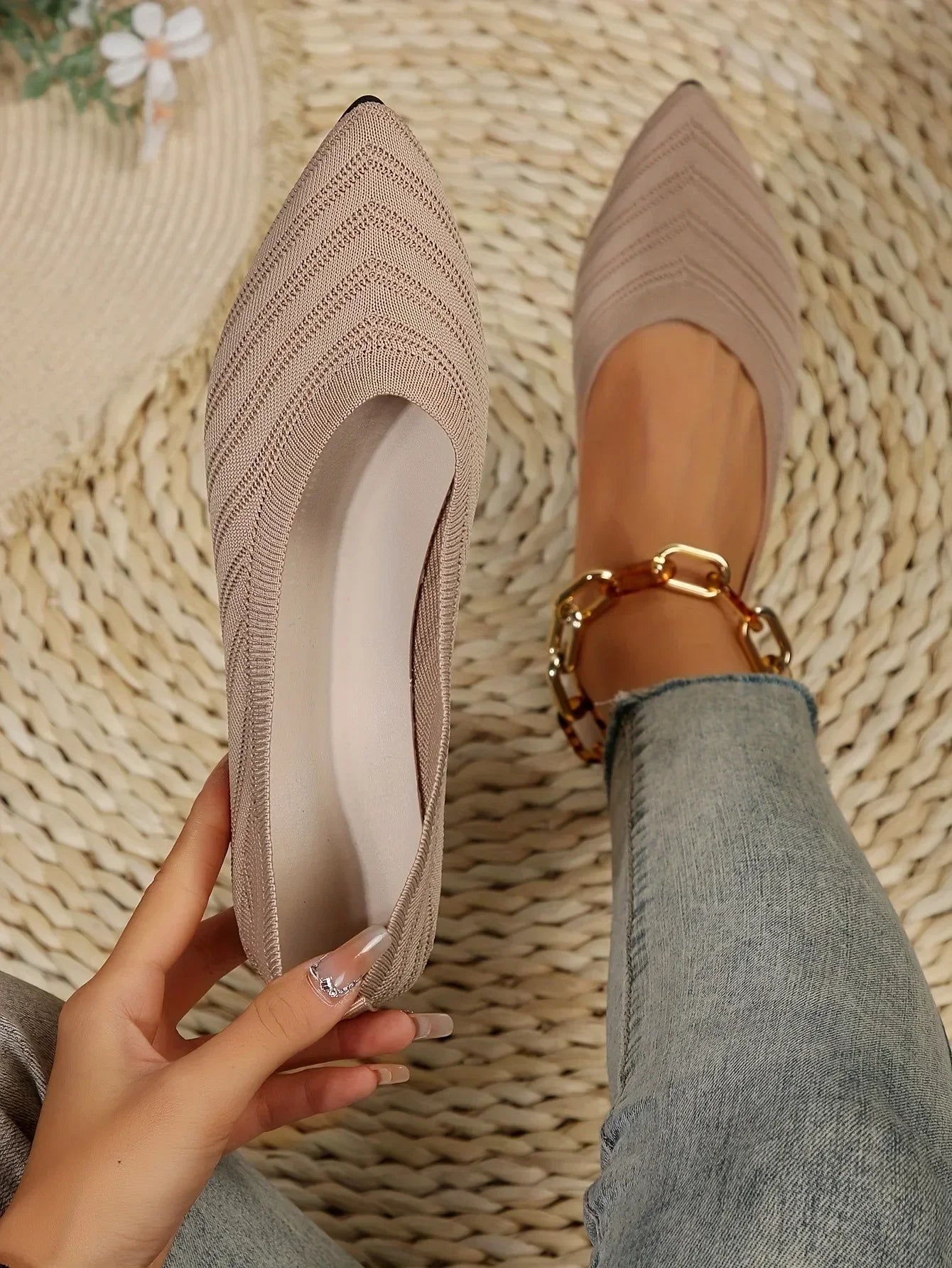 Step out in style with these women's pointed toe flat shoes. -