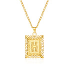 Stainless Steel Initial Letter Necklace For Women & Men -