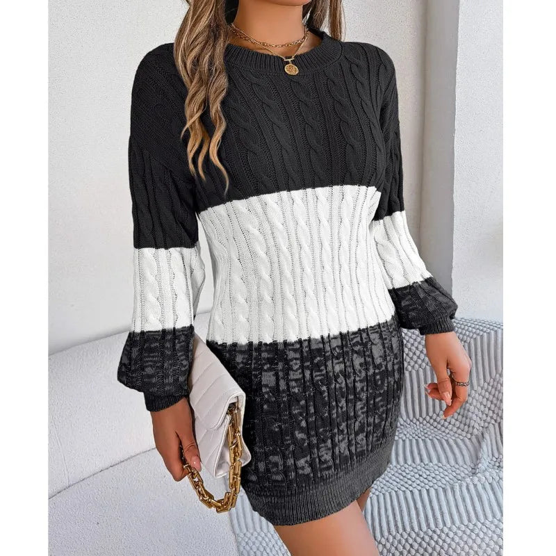 Women's Knitted Sweater Dress -