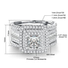 2PCS Moissanite Rings -
