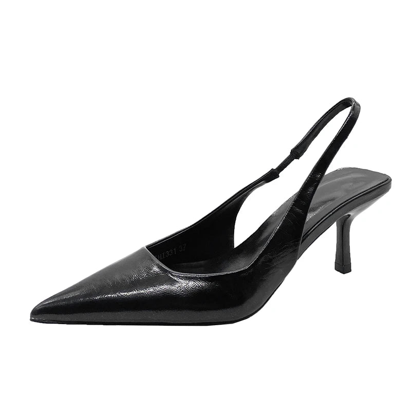 Shoes for Women 2024 Fashion Slip-on Women's High Heels Summer Solid Office and Career Sexy Pointed Toe Heeled Sandals Women -