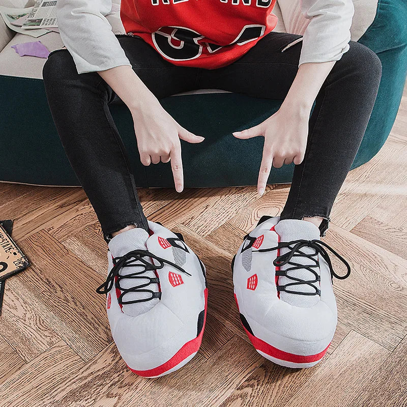Unisex Winter Warm Home Slippers Women/Men One Size Sneakers Lady Indoor Cotton Shoes Woman House Floor Sliders Ladies Slippers -