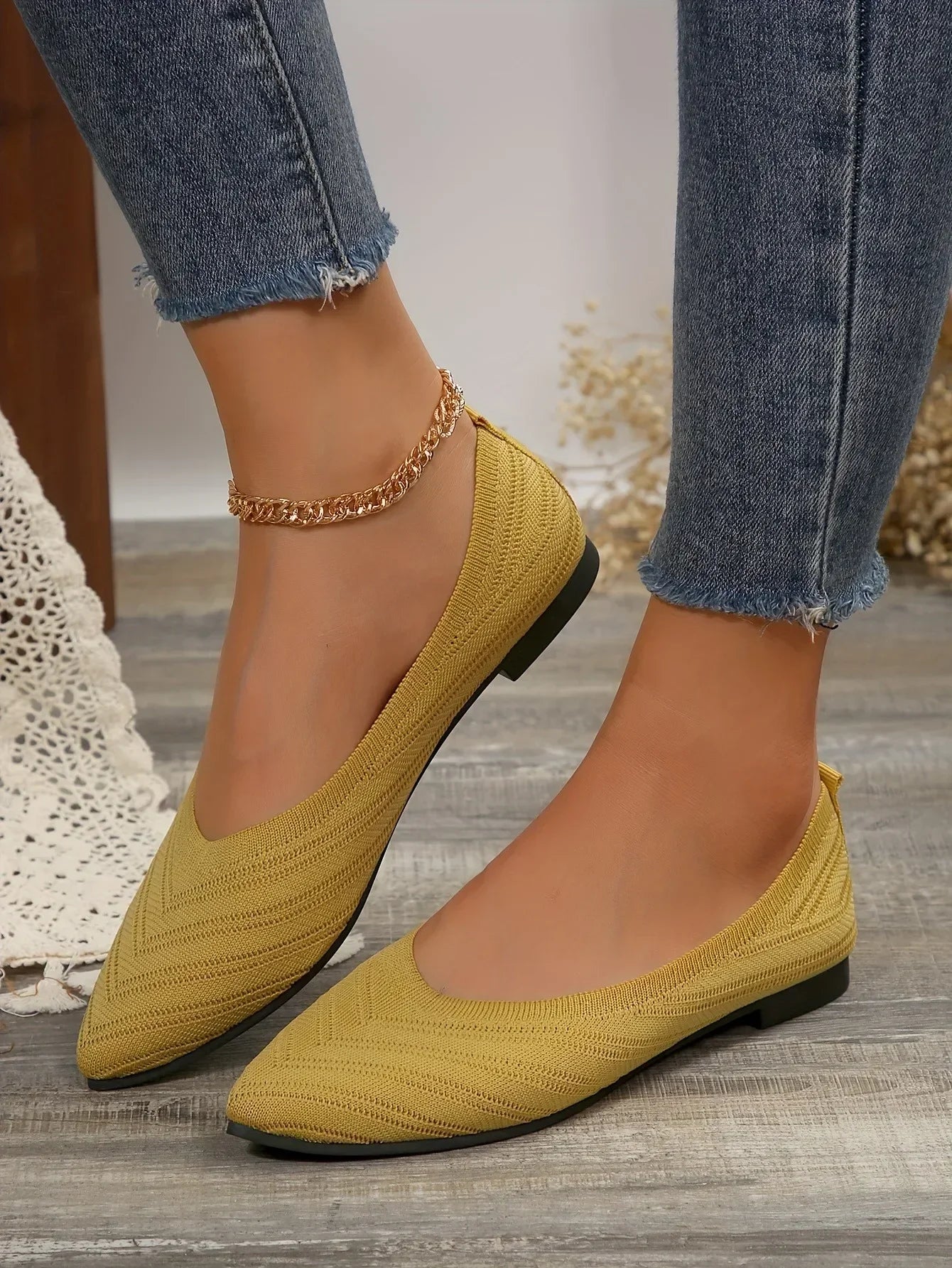 Step out in style with these women's pointed toe flat shoes. -