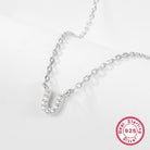 Sterling silver light luxury exquisite letter pendant necklace -