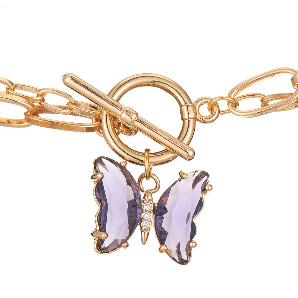Multilayer Vintage Butterfly Necklace For Women -