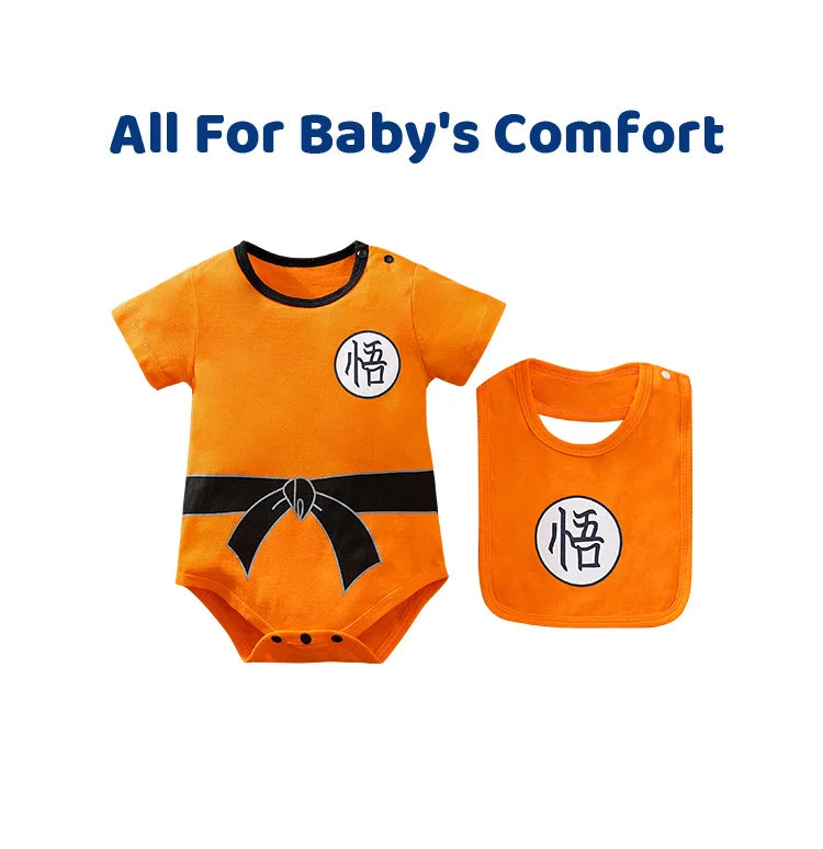 Dress your little one in style with this handsome newborn cotton outfit featuring anime role play designs—comfortable and perfect for playful moments! -