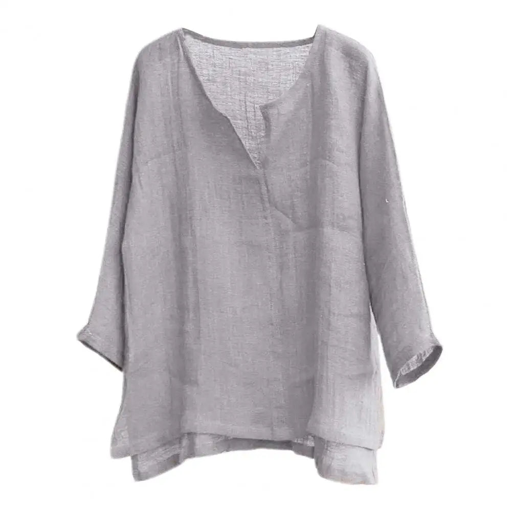 V Neck Men Shirt Long Sleeve -
