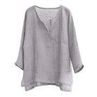 V Neck Men Shirt Long Sleeve -
