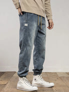 Classic Washed Blue Denim Jeans for Men -