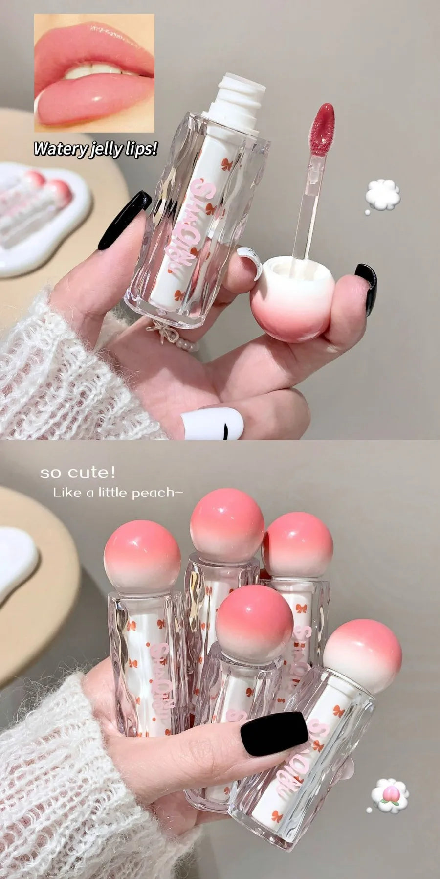 SHAQINUO Watery Lip Gloss Moisturizing Mirror Water Gloss Long-lasting Clear and Tender Lipstick Lip Gloss -