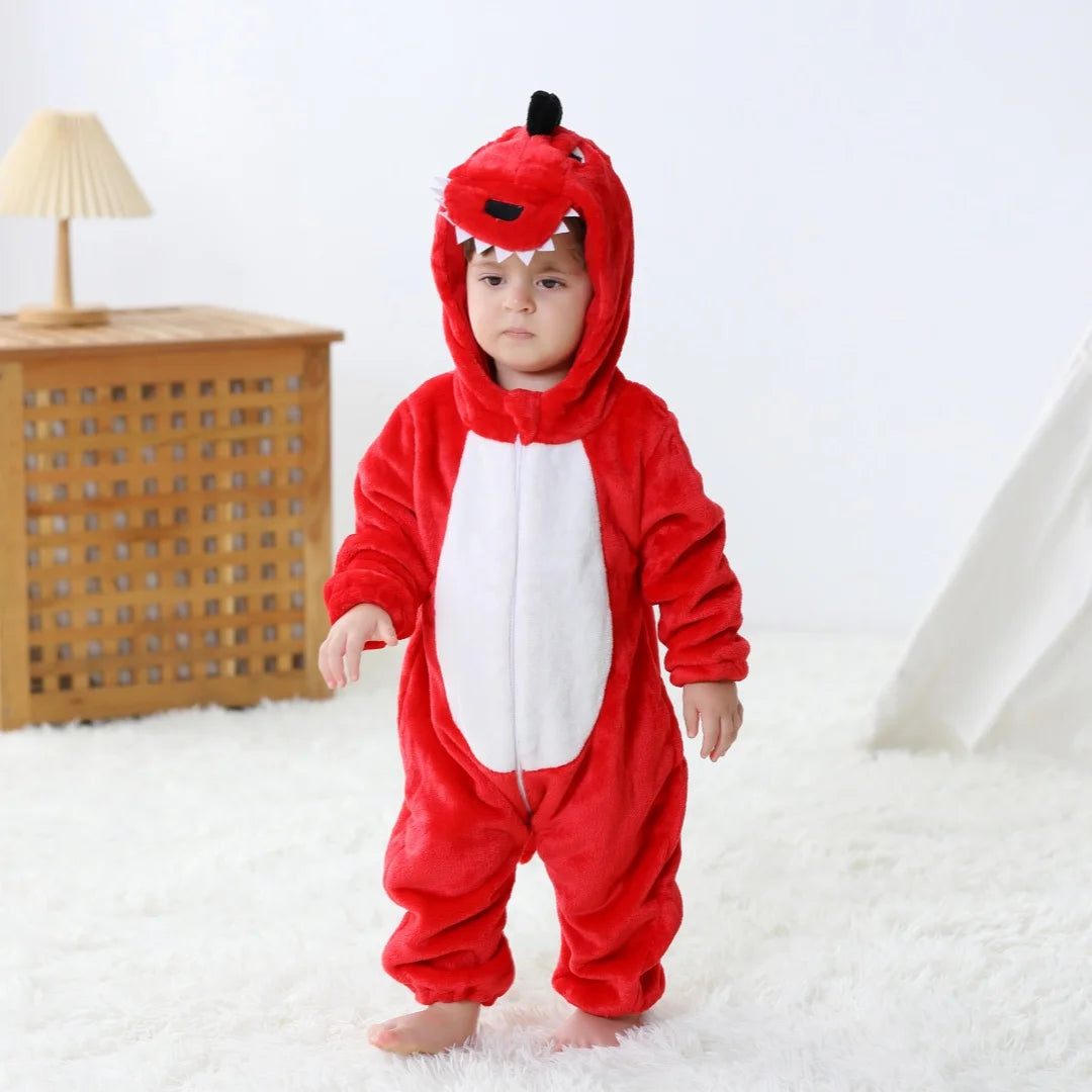 Dress your little one in these cute unisex infant pajamas featuring fun dinosaur and animal prints—perfect for cozy nights and playful days! -