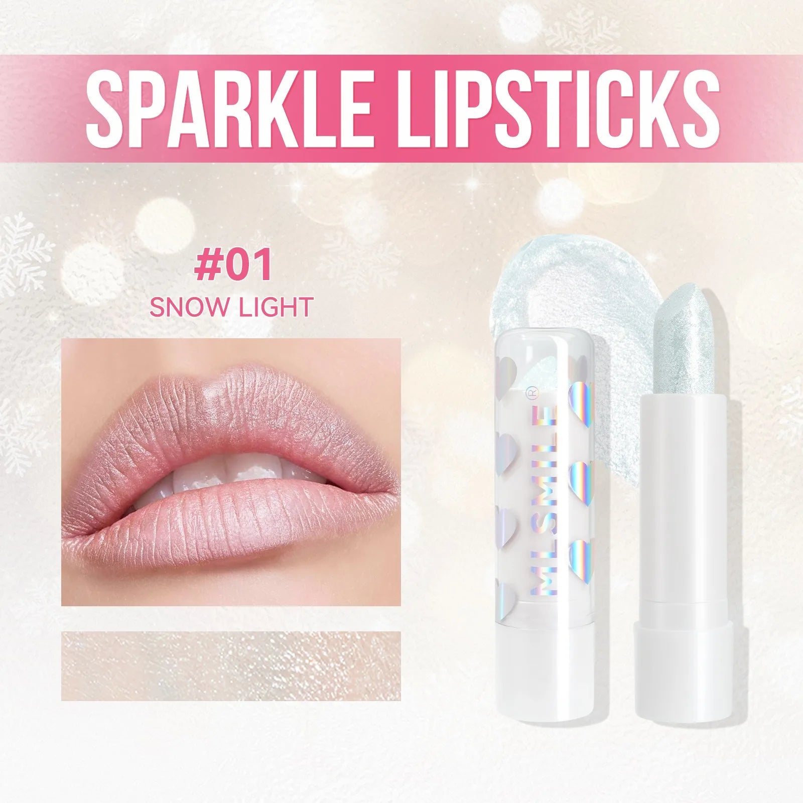 Diamond Metallic Pearlescent Lipstick Shiny Non-stick Cup Matte Velvet Waterproof Lip Stick Sexy Red White Lips Makeup Cosmetics -