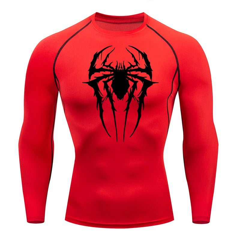 Spider Graphic Compression Shirts for Men -