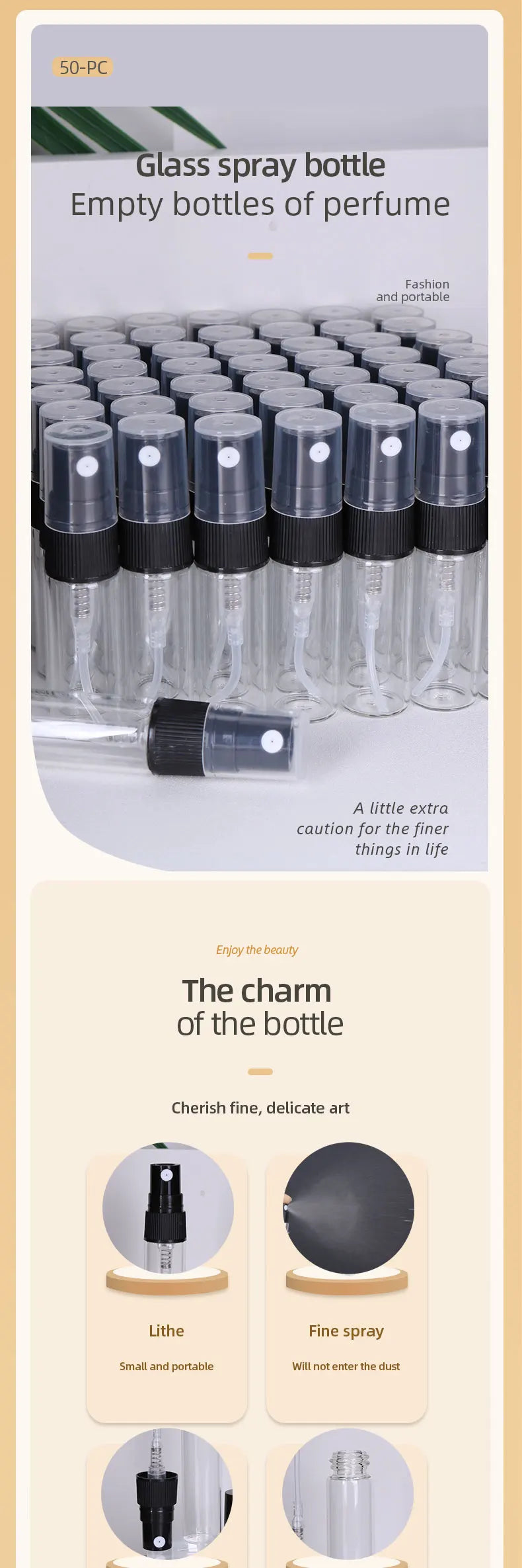 50/batch 3ml high quality clear glass perfume bottle ultra fine mist moisturizing spray bottle mini cologne perfume bottle -