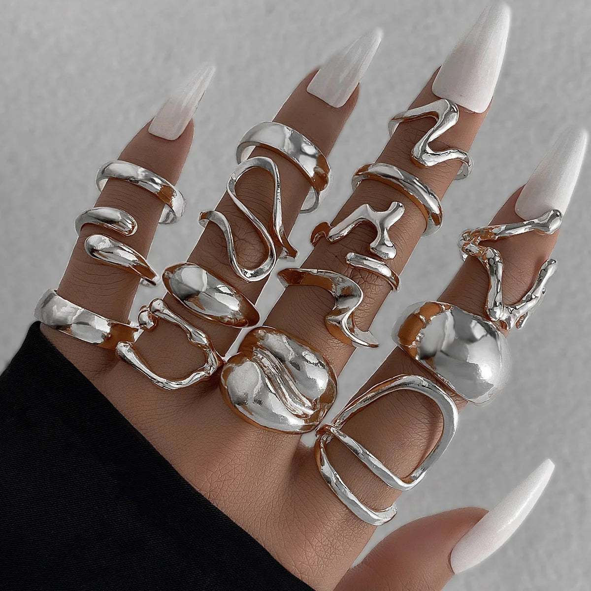 15Pcs/Set Metal Rings -