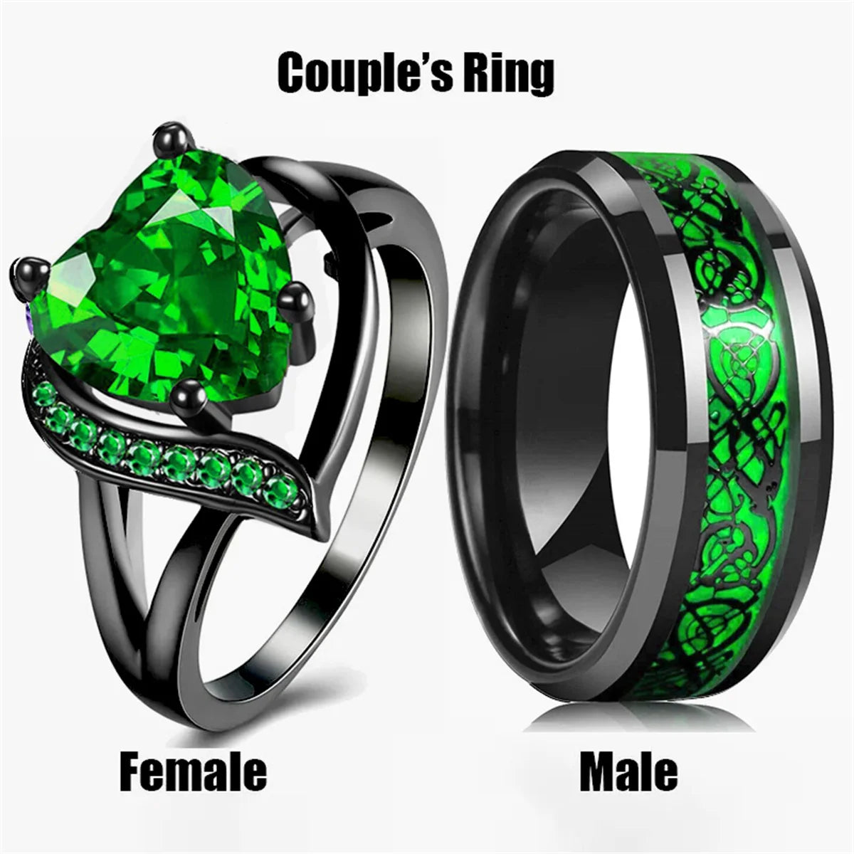 Fashion Couple Rings Romantic -
