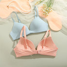FINETOO Sexy Wire Free Push Up Underwear For Women Seamless Deep V Cup Bras Adjustable Comfort Bralette Female Backless Lingerie -