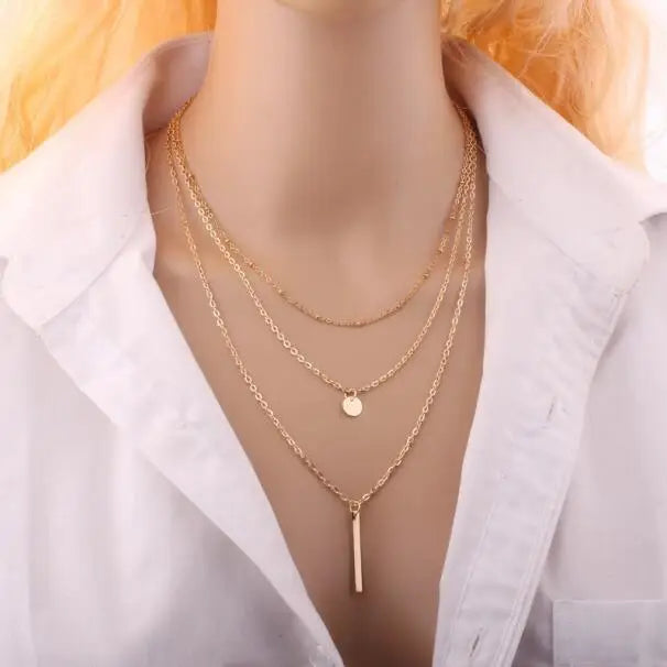 Layered Chain Necklace -